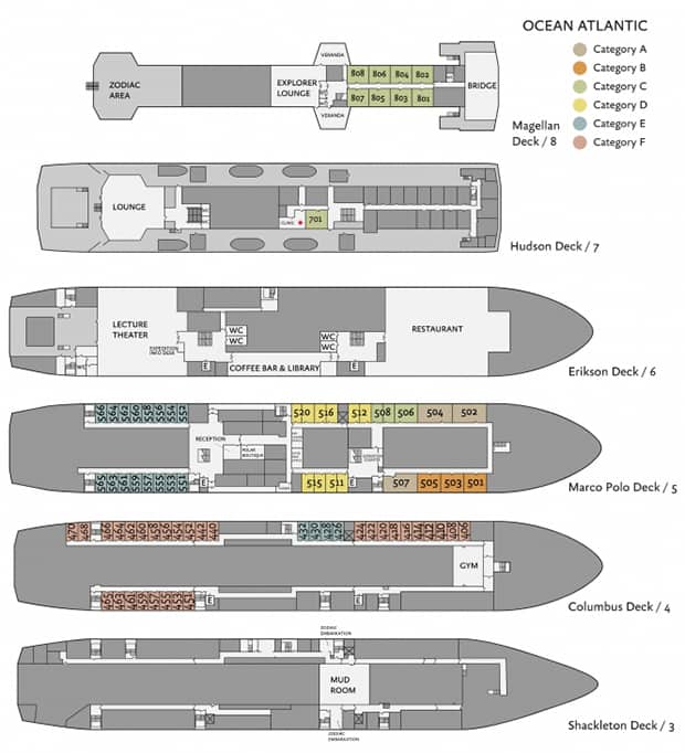 deck plan for ocean atlantic small ship