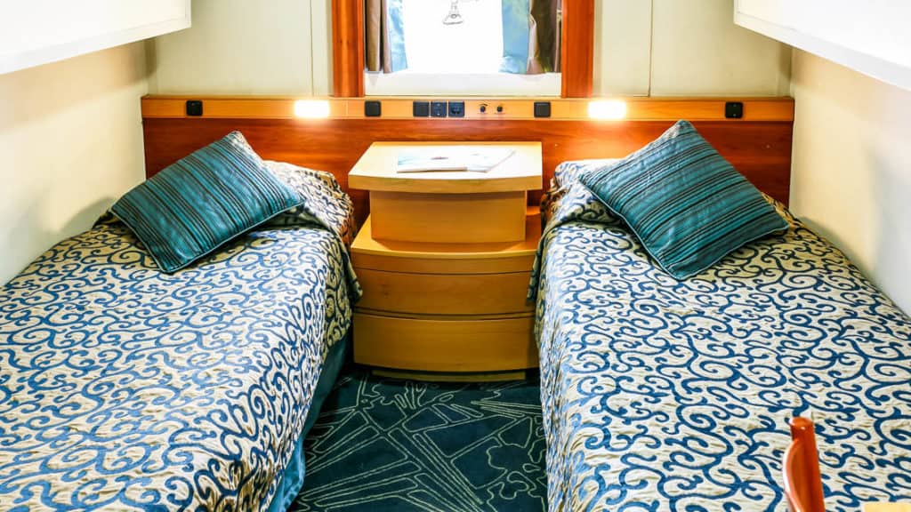Category 4 Twin Porthole cabin aboard Ocean Endeavour. Photo by: JP Mullowney/Quark Expeditions