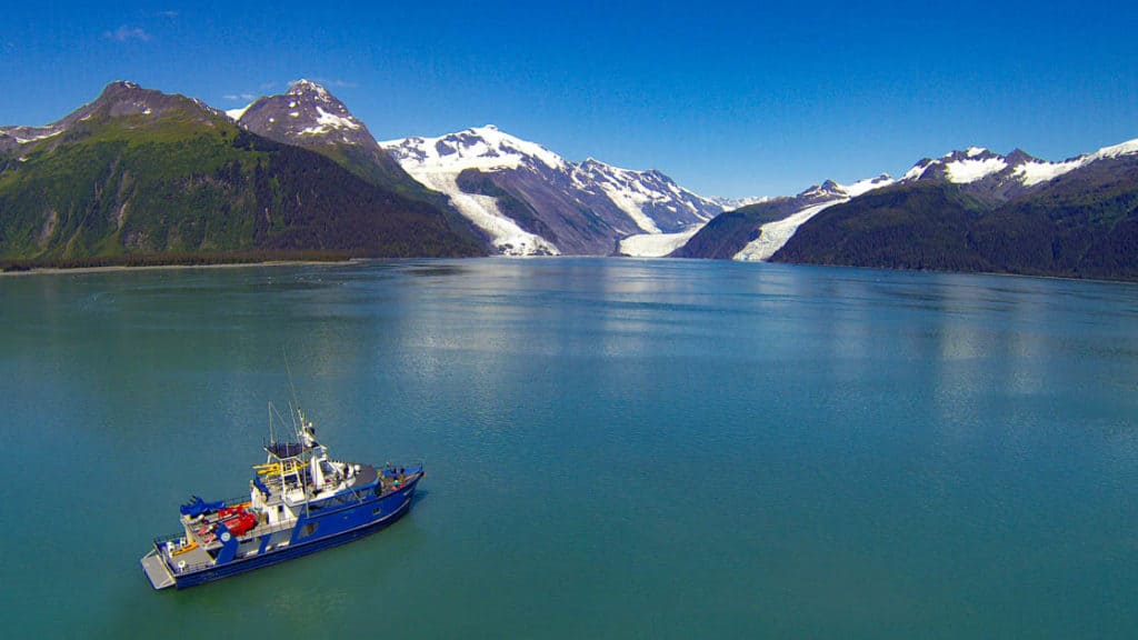 Dream Catcher sailing through Alaskan waters.