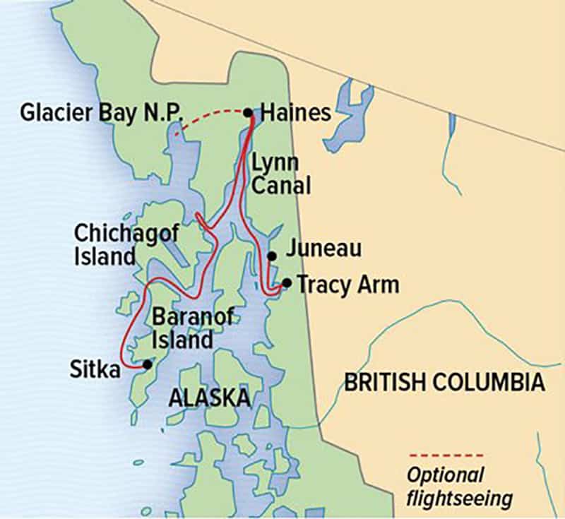 juneau alaska cruise map