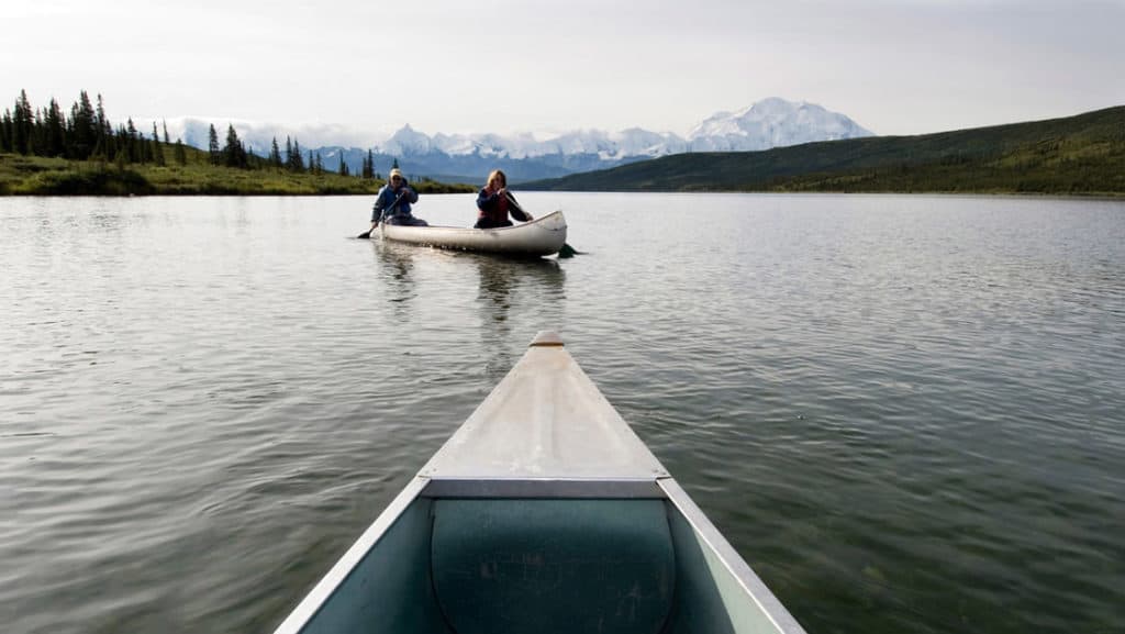 Canoeing at Wonder Lake is one of the many activities at Camp Denali. Photo courtesy Camp Denali