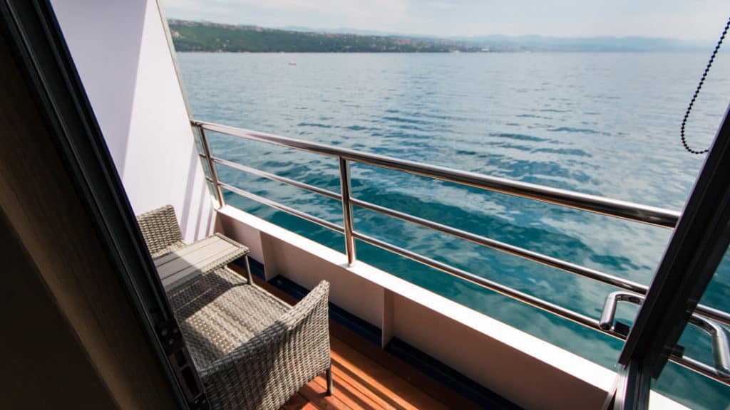 VIP Upper Deck cabin private balcony aboard Infinity