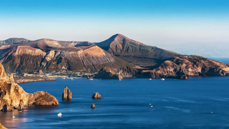 Lipari island, the largest of the Aeolian Islands in Italy
