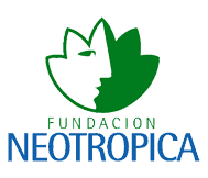 Fundacion Neotropica face in five-point leaf graphic.