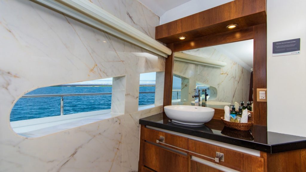 Master Suite's one of two bathrooms aboard Grand Majestic